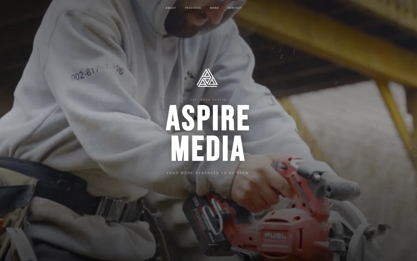 Aspire Media website design — custom site by Summit Design, Nova Scotia web designer