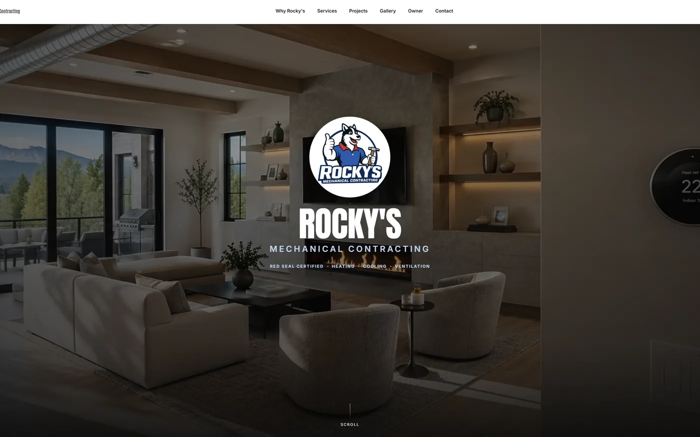 Rocky's Mechanical Contracting Ltd. website design — custom site by Summit Design, Nova Scotia web designer
